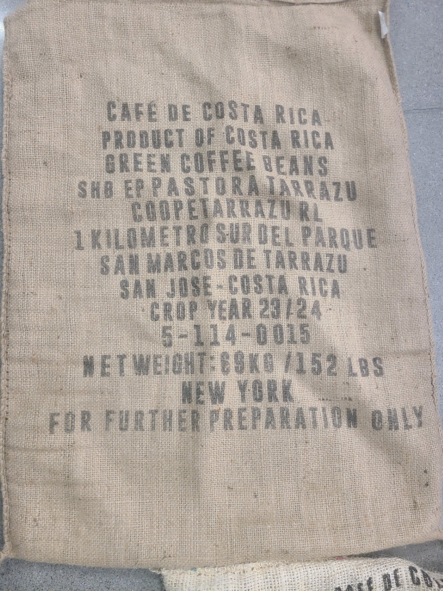 Burlap Coffee Bag